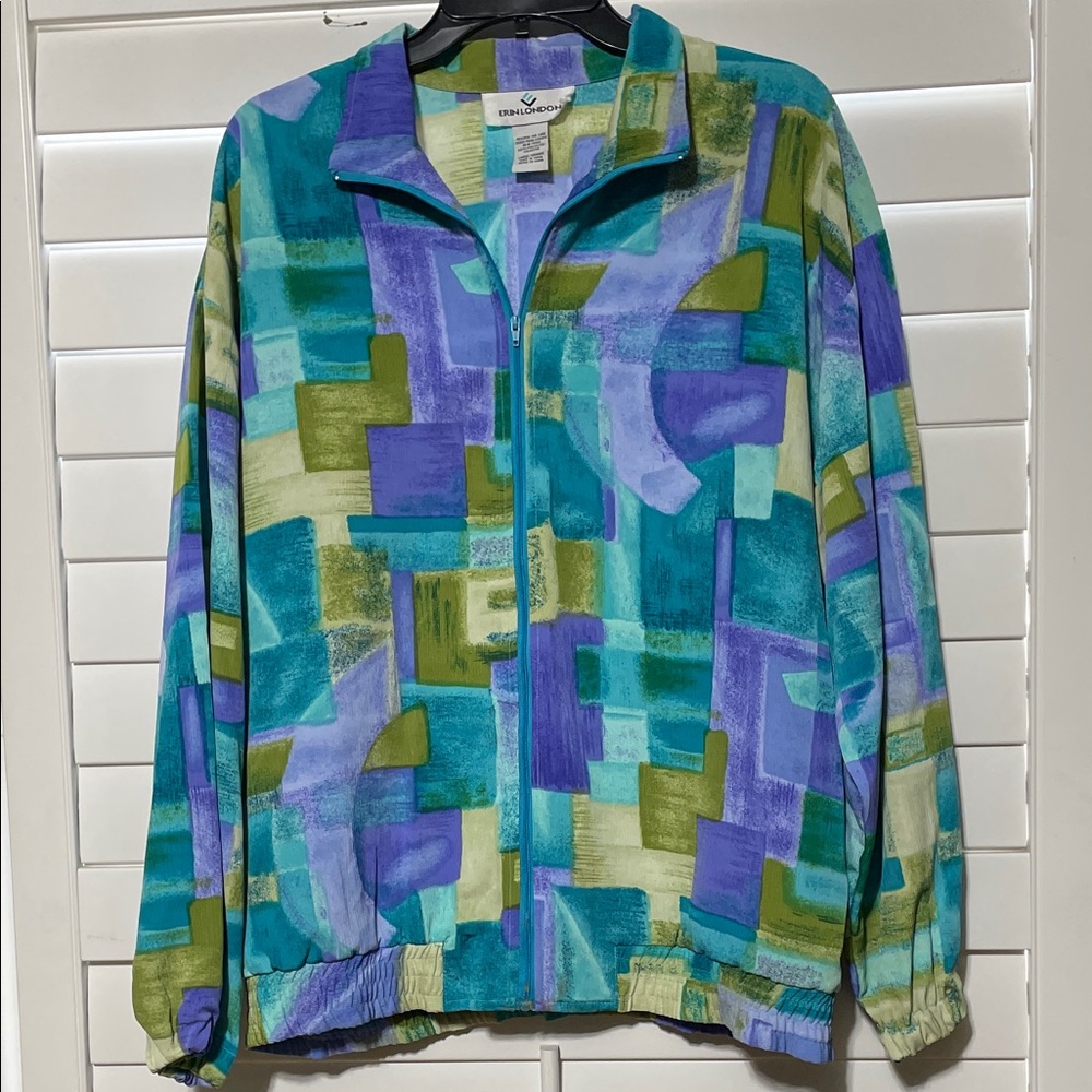 Doncaster Teal and Purple Geometric Jacket